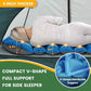 4in Double Sleeping Pad for 2 Person with Foot Pump and Pillow