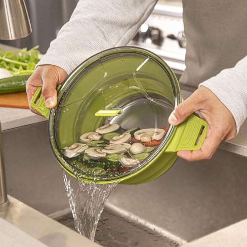 2.5L Green Silicone Collapsible Pot (20 Count)