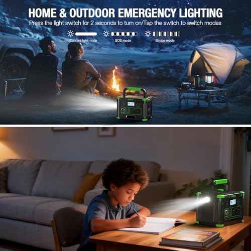500W Portable Power Station with 100W Foldable Solar Panel