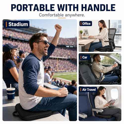 3 in 1 Foldable Gel Seat Cushion Featured with Memory Foam Breathable Seat Cushion for Pressure Relief