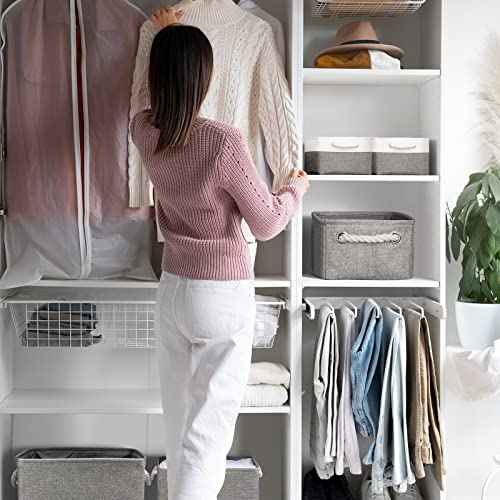 Storage Bins Medium 3 Pack Storage Baskets for Organizing Shelves (3 Count)