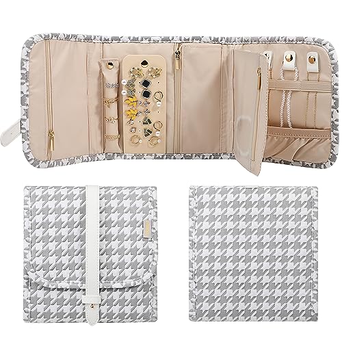 Small Travel Jewelry Organizer Roll for Women