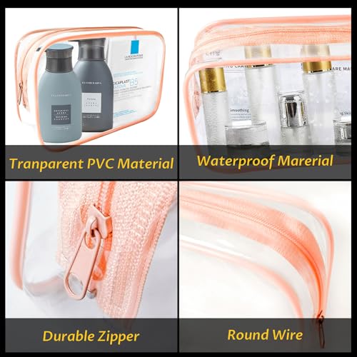 16 Pieces Clear Makeup Bags Bulk (16 Count)