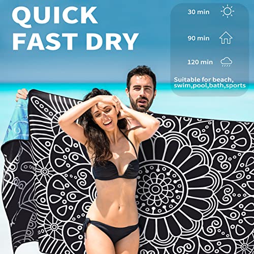 Microfiber Beach Towel Oversized 71x32 (2 Count)