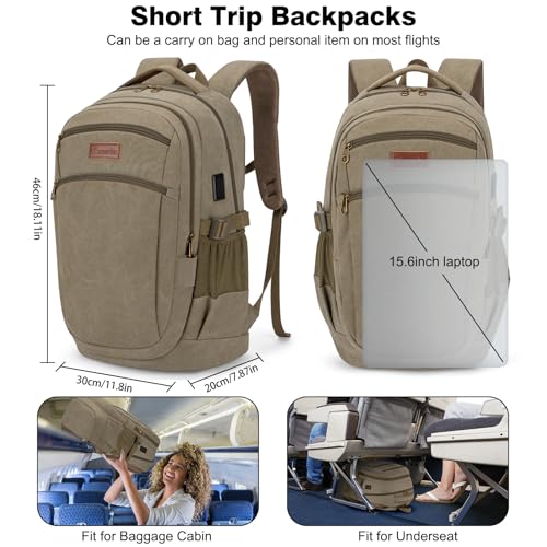 Vintage Canvas Laptop Backpack for Men and Women