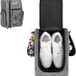 Wolt Golf Shoe Bag - Sports & Travel Shoes Carrier Bags with Ventilation & Double Outside Accessory Pocket for Socks, Tees, Golf Balls, etc. for women and men (Grey)