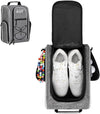 Wolt Golf Shoe Bag - Sports & Travel Shoes Carrier Bags with Ventilation & Double Outside Accessory Pocket for Socks, Tees, Golf Balls, etc. for women and men (Grey)