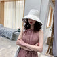 Women Floral Reversible Wide Brim Sun Hats Summer UV Protection Hiking Fishing Hat Wired Edge Beach Garden Lawn Work Cap Chin Strap