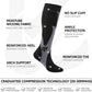 Kickticks 4 Pairs Compression Socks for Woman & Man Unisex 20-30mmHg Knee high Plus Size Wide Calves for Flying Running…