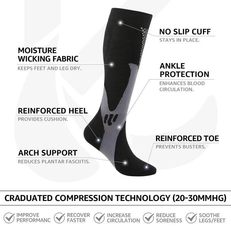 Women Compression Socks 3Pcs