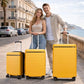 Large Suitcase 28in Expandable ABS+PC 8pcs Silent Wheels Yellow
