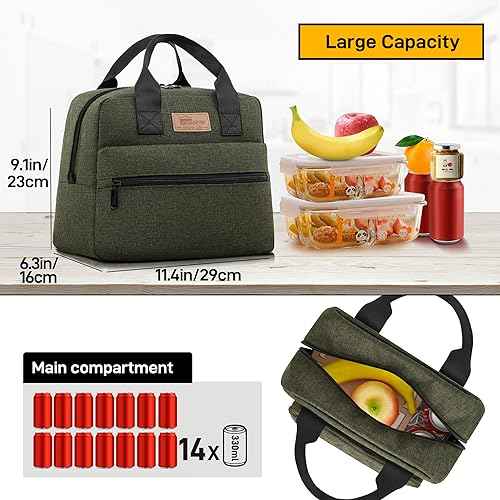 Insulated Lunch Bag for Women Men