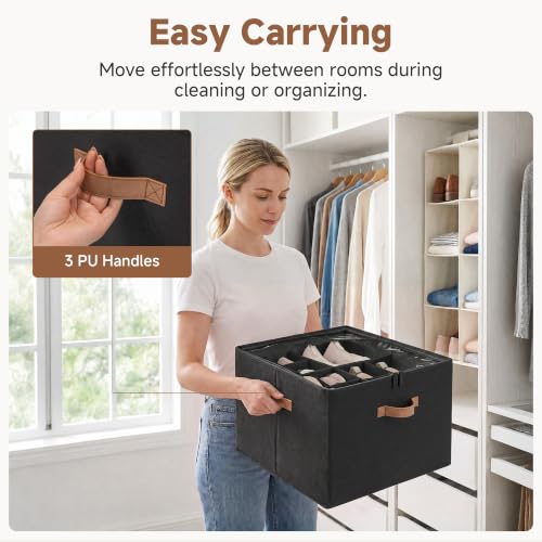 16 Pair Closet Shoe Organizer with Adjustable Dividers