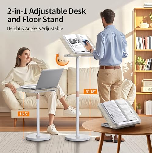 2 in 1 Portable Laptop Floor Stand & Laptop Stand for Desk