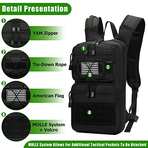 1050D Tactical Hydration Backpack with 3L TPU Water Bladder