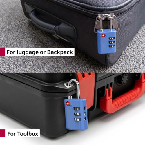 TSA Approved Locks for Luggage. Suitcase Locks with Open Alert Indicator (2 Count)