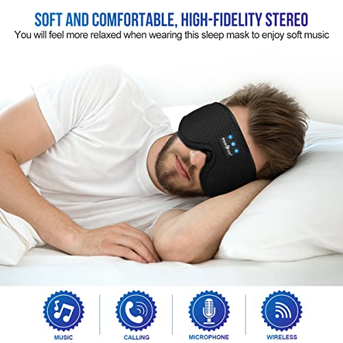 3D Sleep Headphones Bluetooth 5.4 Breathable Sleep Eye Mask