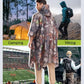 Extra Thick Hooded Rain Poncho Double Layer Waterproof Raincoat Jacket for Men Women Adults