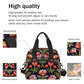 Red Flower Floral Insulated Lunch Bag for Women Girl Reusable Lunch Tote Box With Shoulder Strap Lightweight Thermal Cooler Meal Prep Bag for Work School Office Picnic (A05:flower)