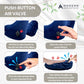 Inflatable Travel Pillow for Airplanes with Comfort Hood