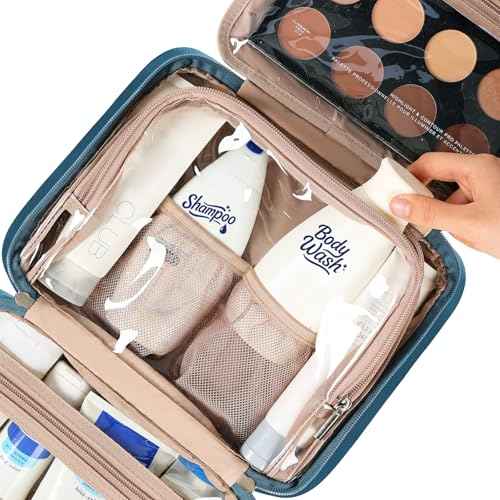 Travel Toiletry Bag for Women Hanging Organizer Makeup Case Pockets