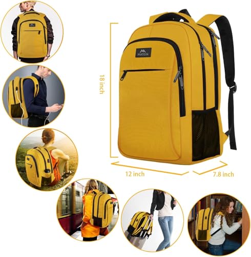Yellow Travel Laptop Backpack
