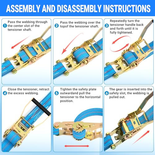 2Pack Ratchet Straps Heavy Duty (2 Count)