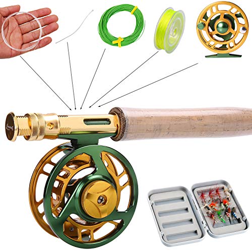 Fly Fishing Rod Reel Combos with Lightweight Portable Rod and Reel
