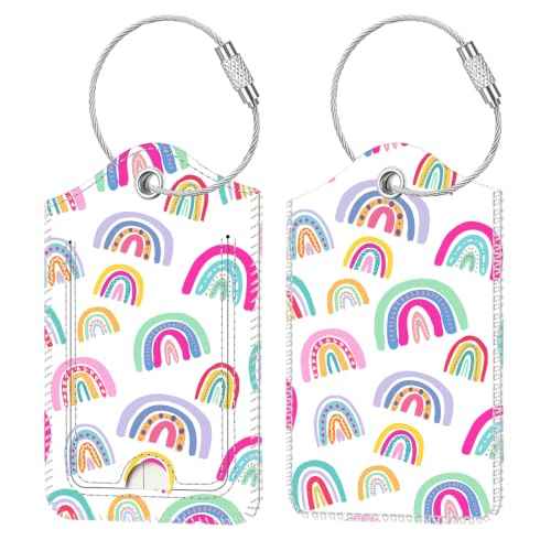 Luggage Tags Privacy Cover ID Label for Travel Bag Suitcase (2 Count)
