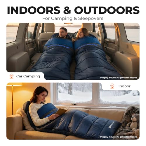 Cotton Flannel XXL Sleeping Bags for Adults Big and Tall
