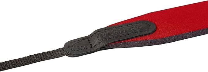 OP/TECH USA E-Z Comfort Neoprene Neck Strap - Lightweight, Padded, Adjustable Strap for DSLR, Mirrorless & Binoculars (Red) - Made in USA
