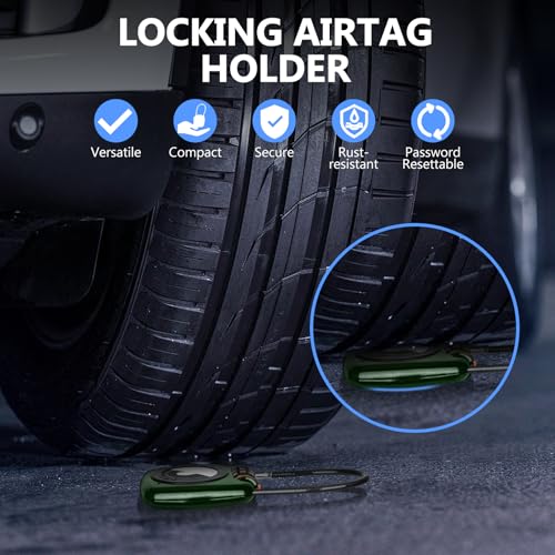 Compatible with Apple AirTag Secure Lock with Wire Cable