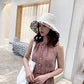 Women Floral Reversible Wide Brim Sun Hats Summer UV Protection Hiking Fishing Hat Wired Edge Beach Garden Lawn Work Cap Chin Strap