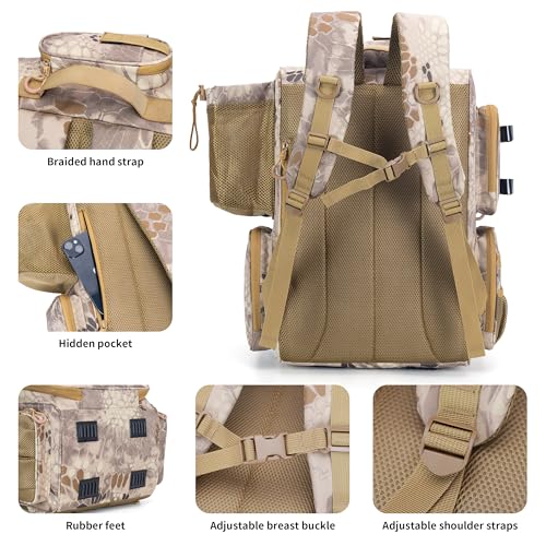Fishing Tackle Backpack with Rod Holders