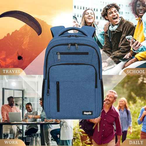 Blue Backpack for Men Women