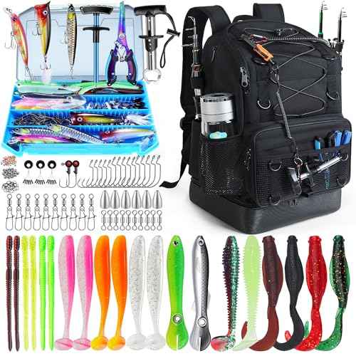 Fishing Backpack with Tackle Boxes and Rod Holder