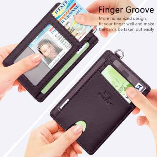 Slim Minimalist Wallet RFID Credit Card Holder for Men