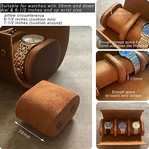 Longjet Watch Roll Travel Case for Men Portable Watches Organizer Box