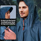 Hooded Rain Poncho for Adult Waterproof Lightweight Raincoat