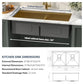 33 Inch Matte Gold Double Bowl Kitchen Sinks