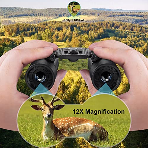 12X25 Mini Pocket Binoculars for Adults Kids