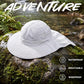 UPF 50+ Womens Mens Sun Hat with Neck Flap Wide Brim Fishing Hat Mesh Summer Beach Bucket Hat for Golf Hiking White