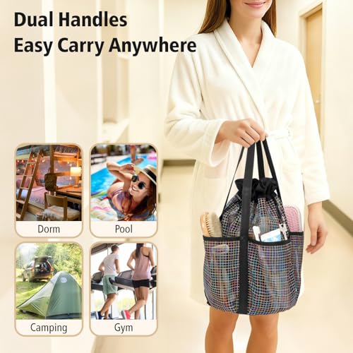 Mesh Shower Caddy Portable with Drawstring
