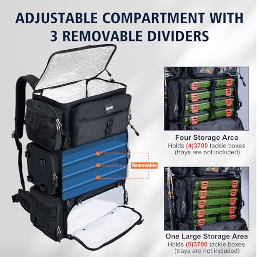 Fishing Tackle Backpack with Cooler