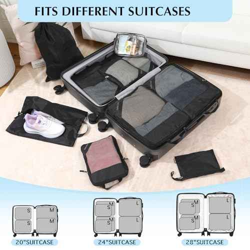 Compression Packing Cubes for Travel (10 Count)