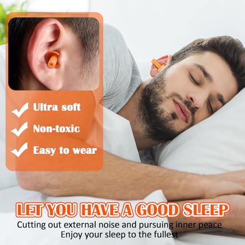 100 Pairs Silicone Ear Plugs Bulk with Case Nrr 29db (100 Count)