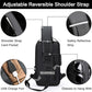 Sling Bag for Men Anti Theft Crossbody Shoulder Bag PU Leather USB Chest Backpack for Daily Use Travel