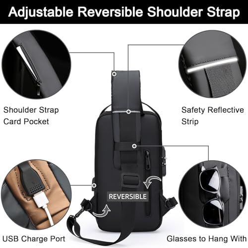 Sling Bag for Men Anti
