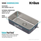 Stainless Steel 33 in 16 Gauge Undermount Sink KA1US33B