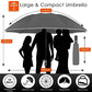 Inverted Umbrella Large Windproof Umbrellas for Rain Sun Travel Umbrella Compact with Reflective Stripe